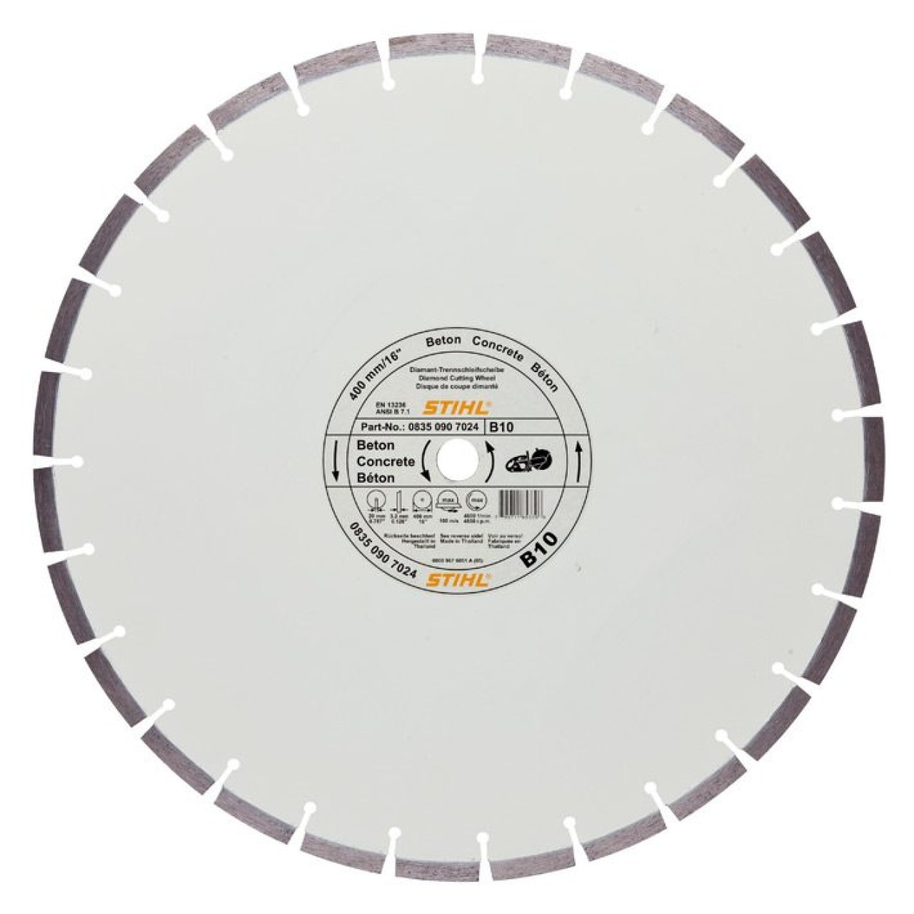 Trennscheibe D-B10 Ø 300mm/12"